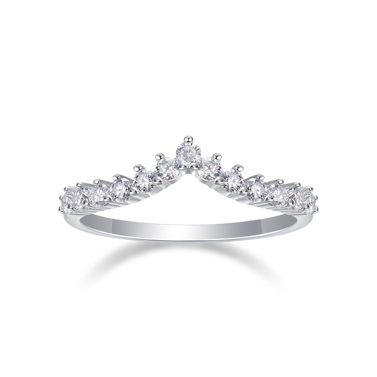 moissanite crown ring 925 sterling silver minimalist luxury band