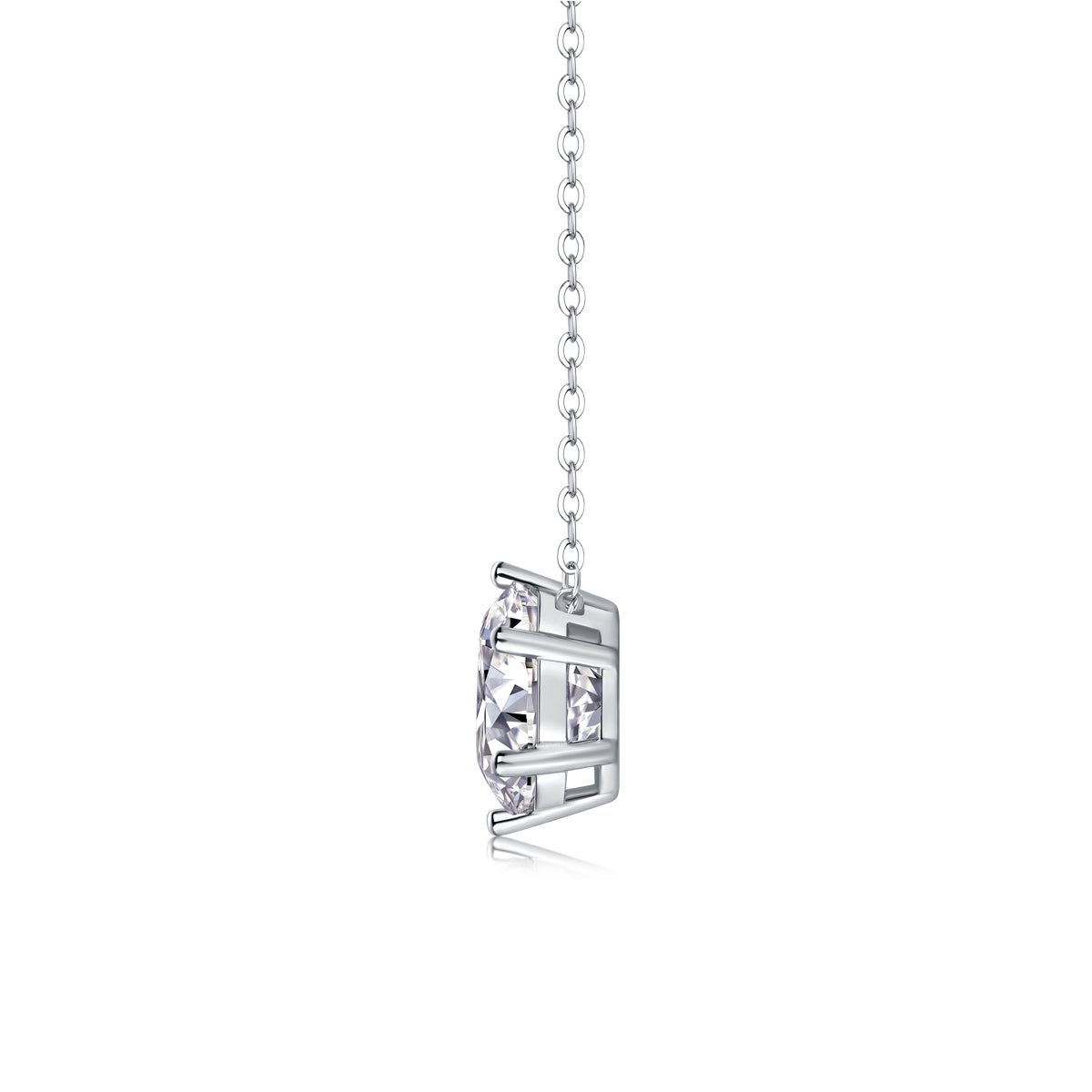 moissanite solitaire pendant necklace 925 sterling silver minimalist luxury