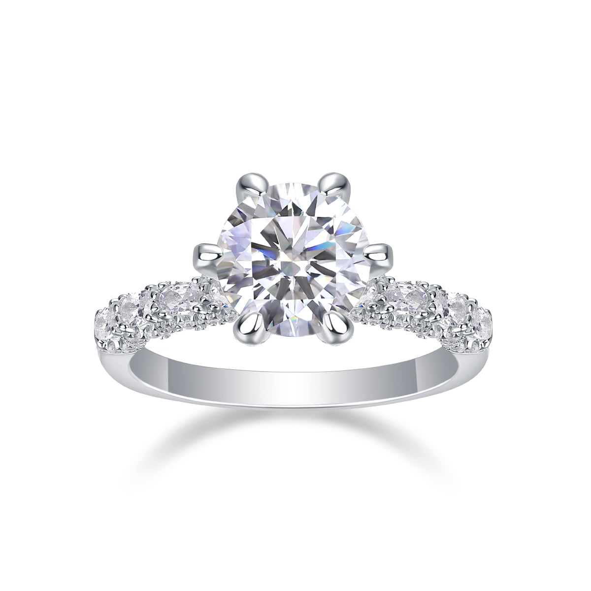 1ct 2ct 3ct moissanite wedding ring set 925 sterling silver bridal engagement rings