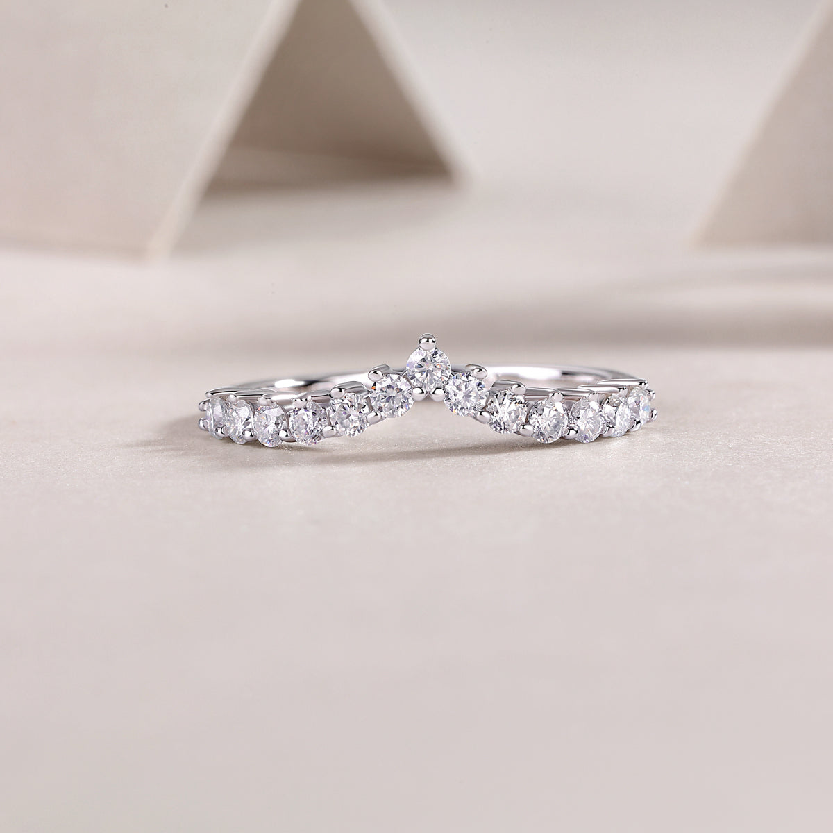 moissanite crown ring 925 sterling silver minimalist luxury band