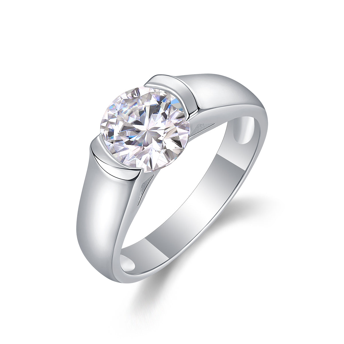 moissanite ring 925 sterling silver minimalist engagement ring