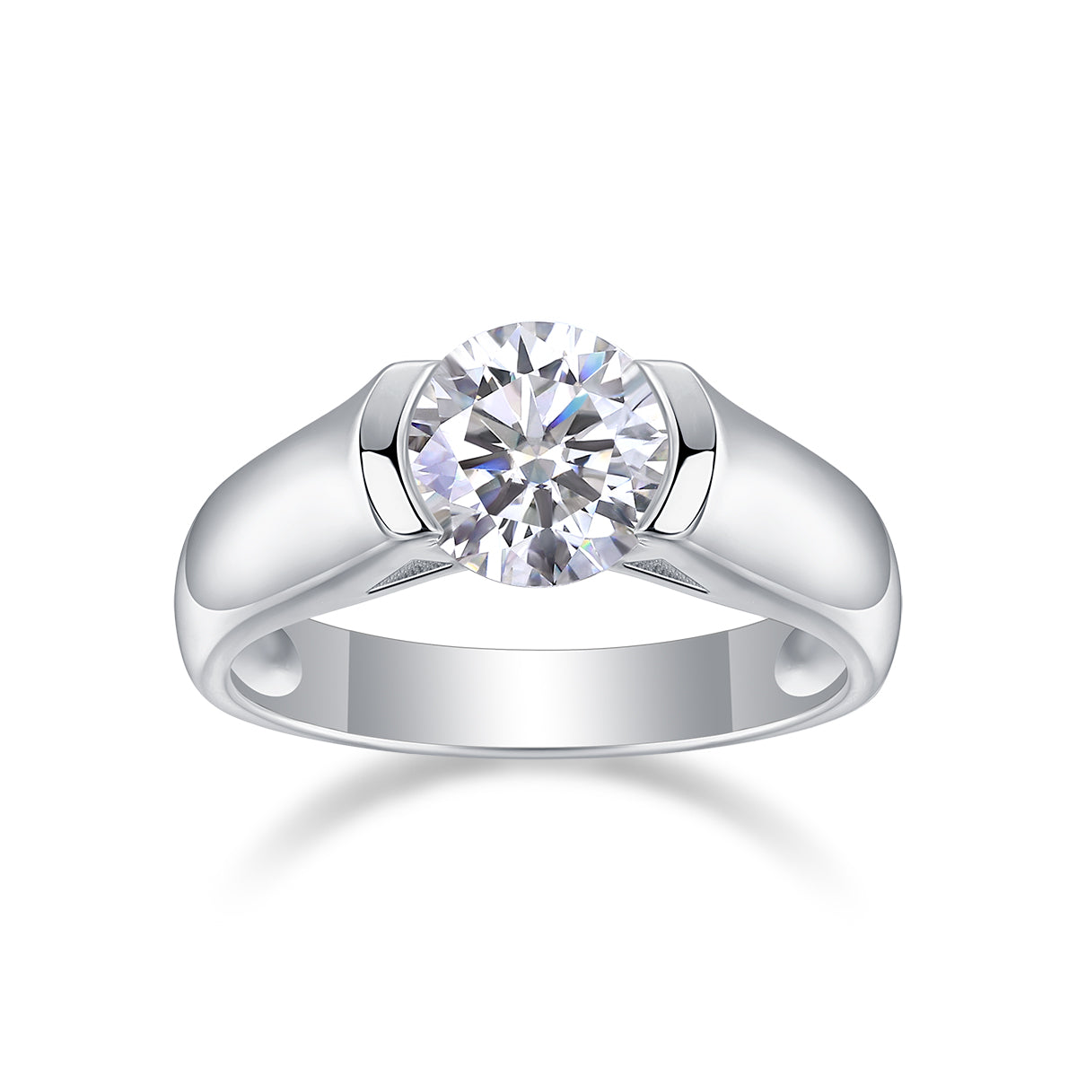 moissanite ring 925 sterling silver minimalist engagement ring