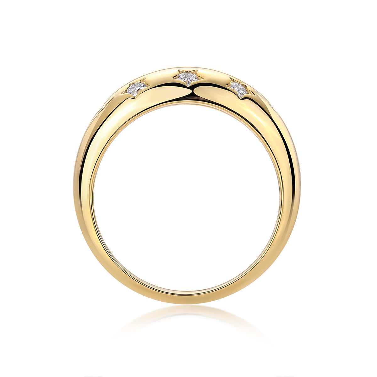 gold moissanite star ring 925 sterling silver wedding band diamond alternative