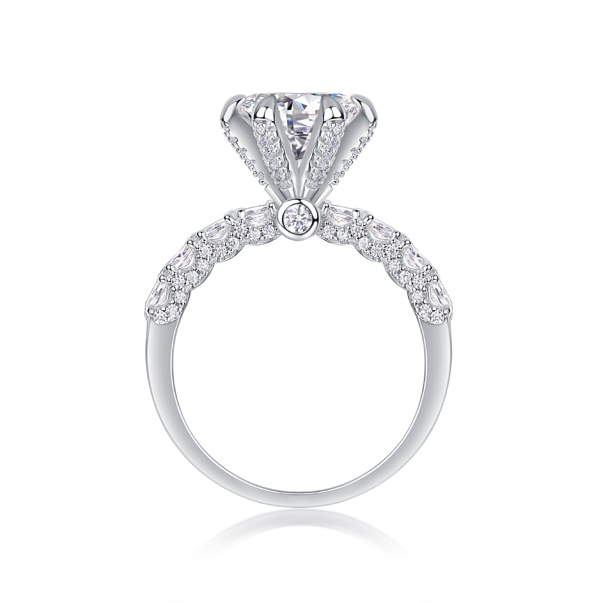 1ct 2ct 3ct moissanite wedding ring set 925 sterling silver bridal engagement rings