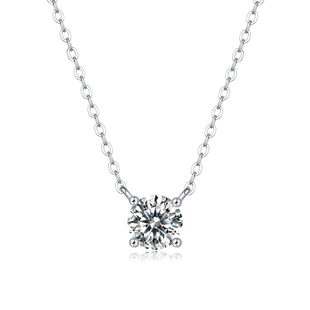 moissanite solitaire necklace 925 sterling silver minimalist luxury