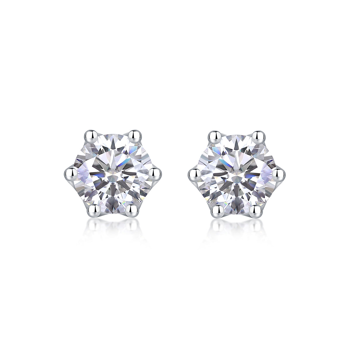 moissanite stud earrings 925 sterling silver minimalist luxury
