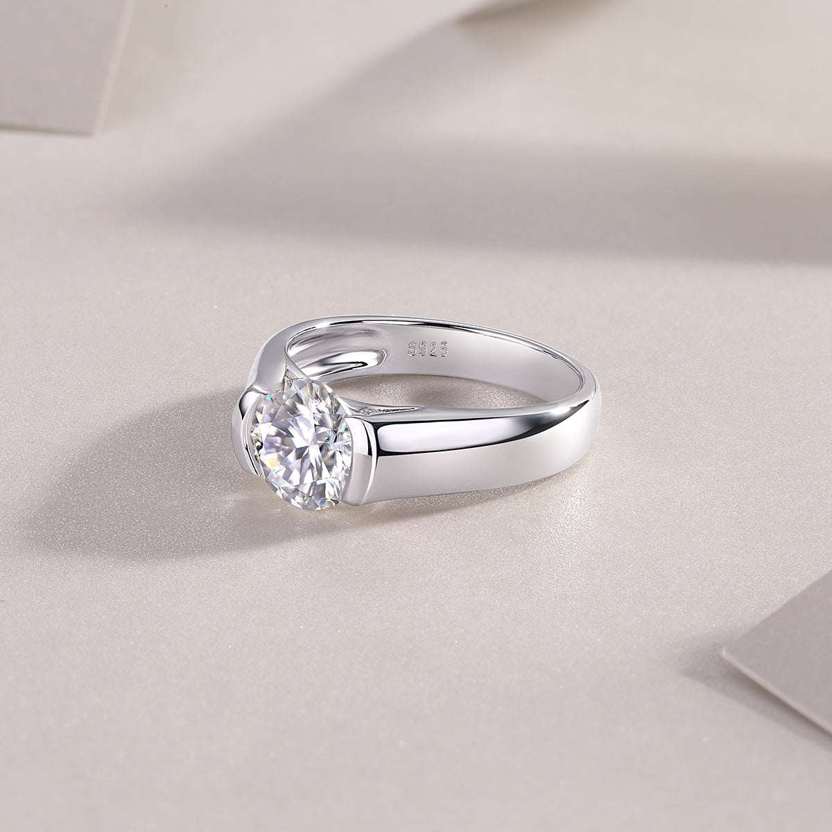 moissanite ring 925 sterling silver minimalist engagement ring
