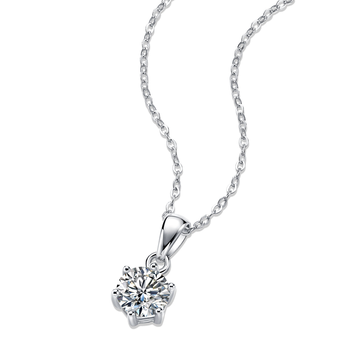 Breeze Dance Moissanite Pendant Necklace — S925 Sterling Silver | 1ct 2ct 3ct D-Color VVS1 Premium Kinetic Jewelry Gift