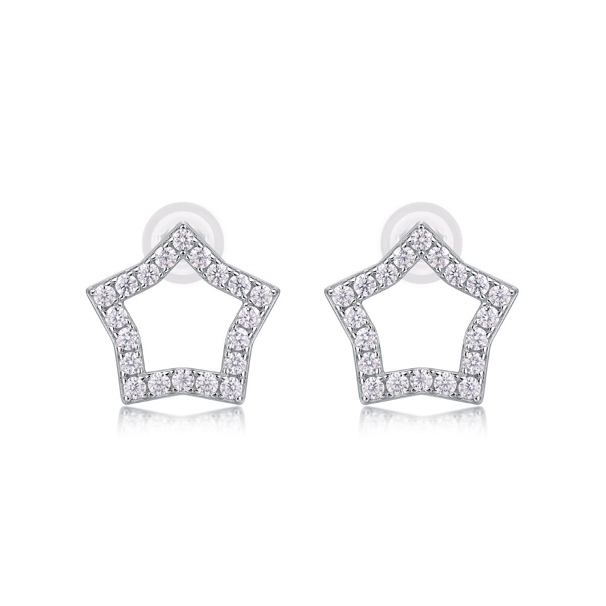 moissanite star stud earrings 925 sterling silver minimalist luxury