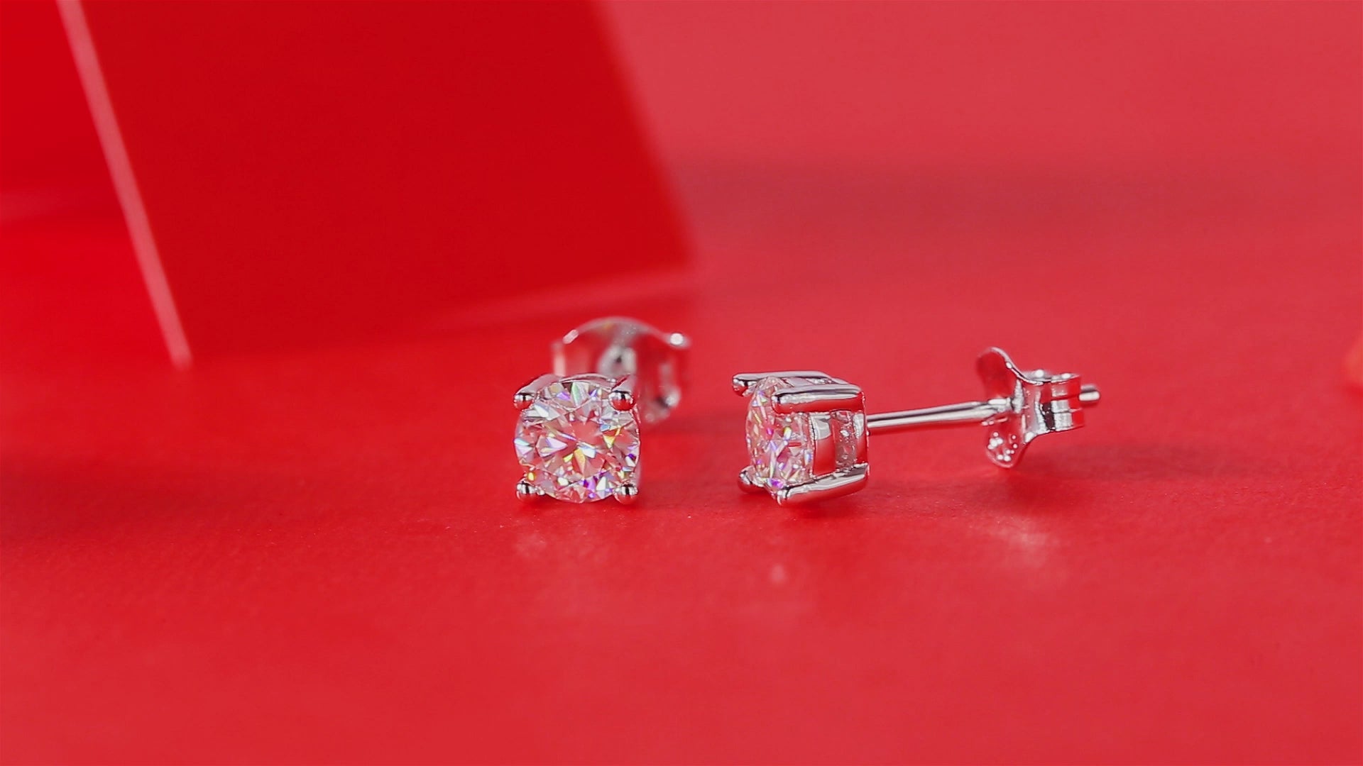 black moissanite stud earrings 925 sterling silver minimalist luxury