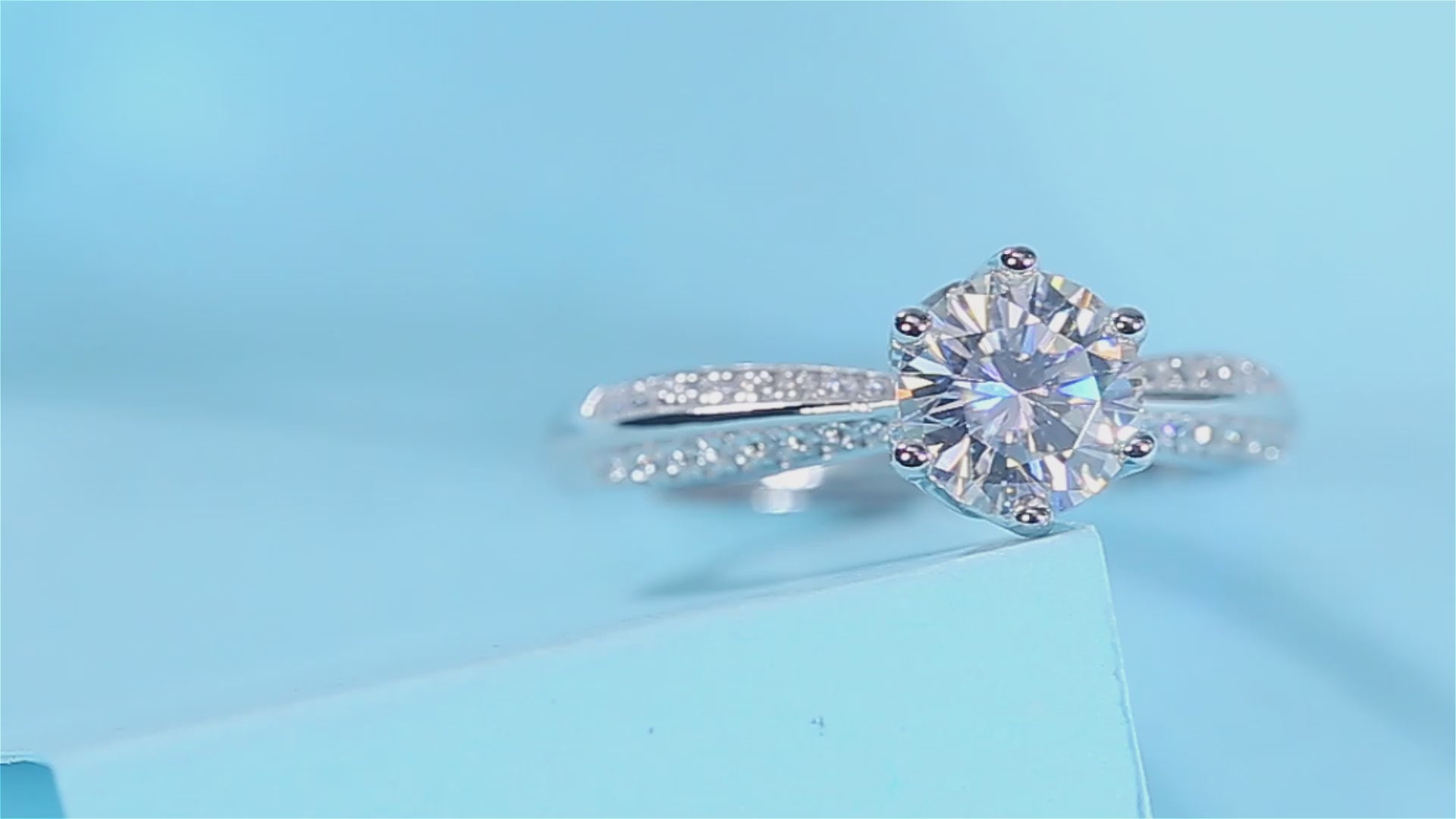 1ct moissanite engagement ring 925 sterling silver d color vvs1 diamond alternative