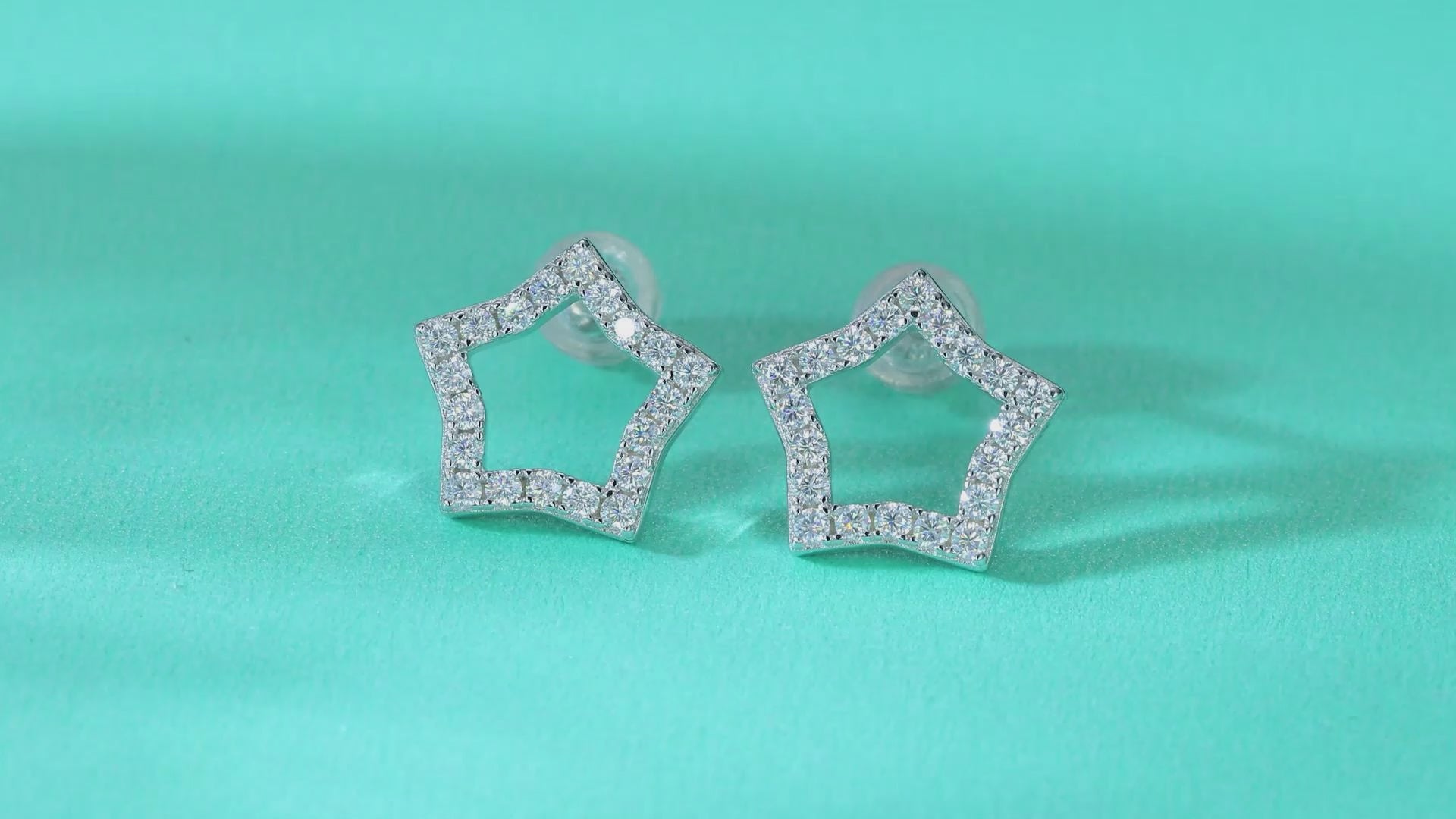 moissanite star stud earrings 925 sterling silver minimalist luxury
