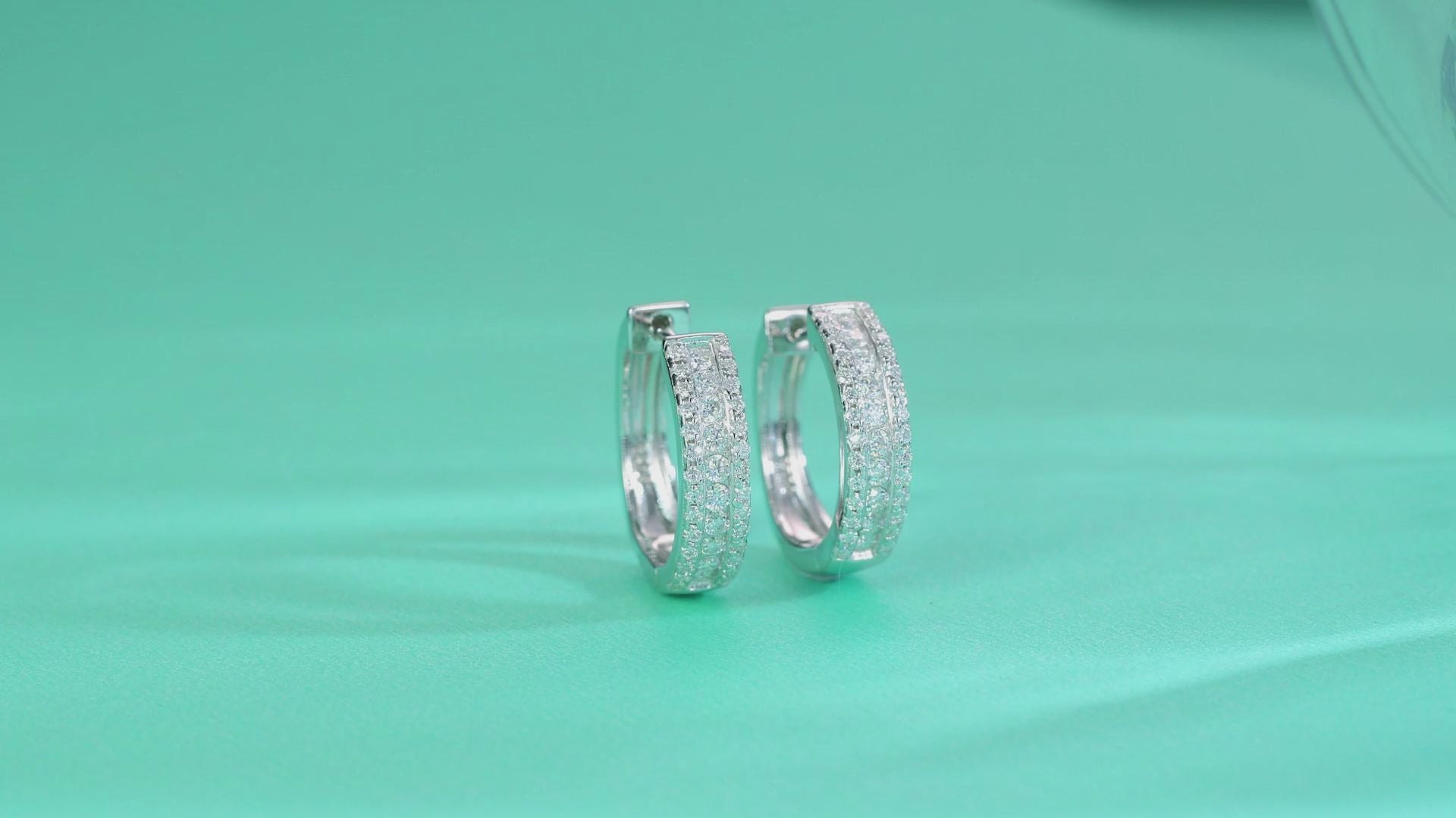 Splendid Night Luxury Moissanite Diamond Earrings - Double-Row Congo Hoops | S925 Sterling Silver | VVS1 Brilliance