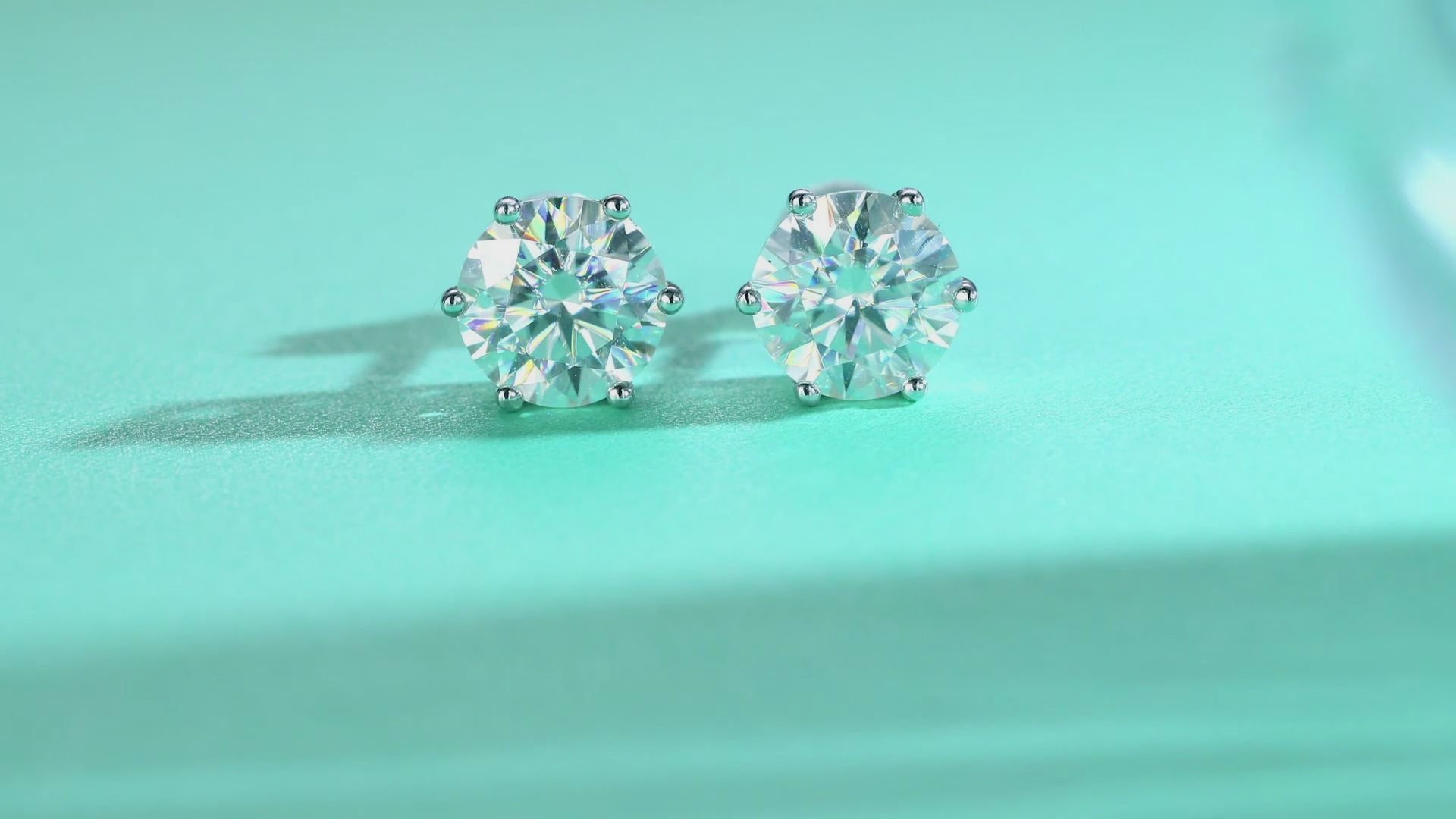 moissanite stud earrings 925 sterling silver round minimalist luxury